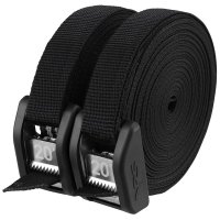 NRS Buckle Bumper straps stealth black 20' packaged pair