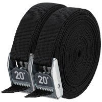 NRS 20ft 1" cam straps pair. Stealth Black